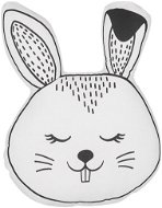 BELIANI, Polštář pro děti králík 53 x 43 cm černobílý KANPUR, 243907 - Polštář