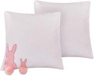 BELIANI, Sada 2 polštářů se zaječím motivem 45 x 45 cm bílých PHLOX, 253614 - Pillow