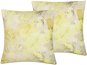 BELIANI, Sada 2 vankúšov so škvrnitým motívom 45 × 45 cm bielo-zlatá PACHIRA, 255417 - Vankúš