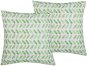 BELIANI, Sada 2 vankúšov 45 × 45 cm bielo-zelená PRUNUS, 255420 - Vankúš