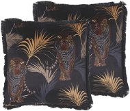 BELIANI, Sada 2 polštářů s motivem tygra 45 x 45 cm černo béžová RAMTEK, 257503 - Polštář