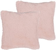 BELIANI, Sada 2 plyšových polštářů 42 x 42 růžová PARGI, 257527 - Pillow