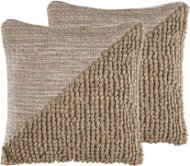 BELIANI, Súprava dvoch bavlnených vankúšov 45 × 45 cm béžová ASLANAPA, 258831 - Vankúš