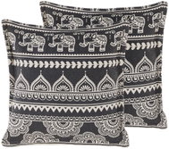 BELIANI, Sada 2 bavlněných polštářů 45 x 45 cm černobílá ATABAGI, 258838 - Pillow