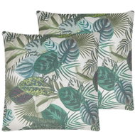 BELIANI, Sada 2 polštářů s potiskem listů 45 x 45 cm vícebarevných NOLINA, 290088 - Pillow
