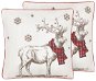 BELIANI, Sada 2 dekoratívnych vankúšov s vianočným motívom 45 x 45 cm červeno-biela SVEN , 298348 - Vankúš