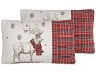 BELIANI, Sada 2 dekoratívnych vankúšov s vianočným motívom 30 x 50 cm červeno-biela SVEN, 298435 - Vankúš