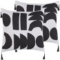 BELIANI, Sada 2 dekoratívnych vankúšov s geometrickým vzorom 45 × 45 cm čiernobiela LIRIOPE, 299929 - Vankúš