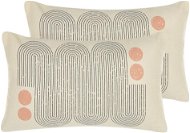BELIANI, Sada 2 vankúšov s geometrickým vzorom 30 x 50 cm viacfarebná TIARELA, 307478 - Vankúš