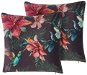 BELIANI, Sada 2 sametových polštářů s tropickým motivem 45 x 45 cm vícebarevný DICHONDRA, 307910 - Polštář