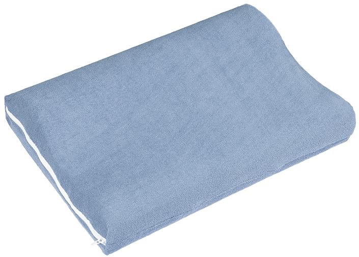 Bellatex 2002/044 Anatómiai párna + frottír huzat, 45×30 cm, kékesszürke