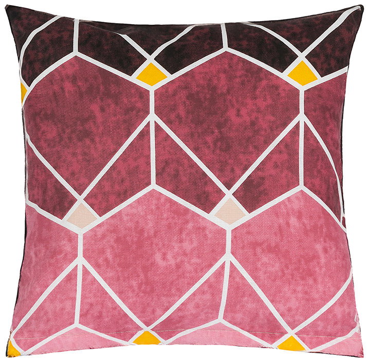 Bellatex 90/428A párnahuzat, 40×40 cm, méhsejtes, fekete-rózsaszín