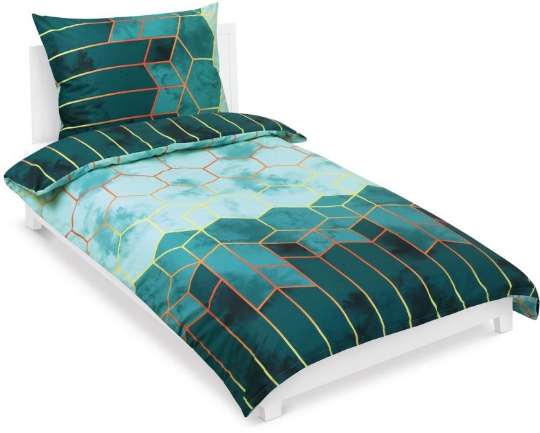 Bellatex pamut, 90/636, zöld méhsejt, 140 × 200 cm, 70 × 90 cm