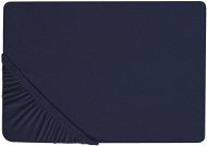 Bavlněné prostěradlo 90 x 200 cm námořnicky modré HOFUF, 301094 - Prostěradlo