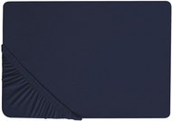 Bavlněné prostěradlo 90 x 200 cm námořnicky modré HOFUF, 301094 - Prostěradlo