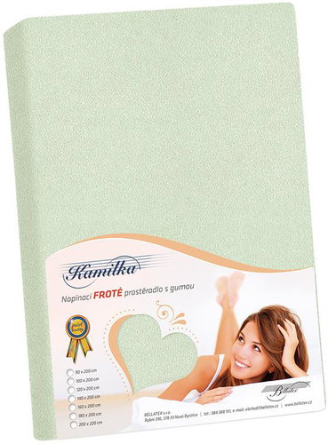 BELLATEX terry sheet 90 × 200 sage - Bedsheet - Main image