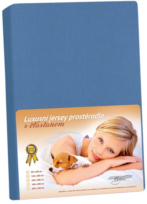 Bellatex KL1 Jersey + elasztán, 90 × 200 cm, 326 sötétkék