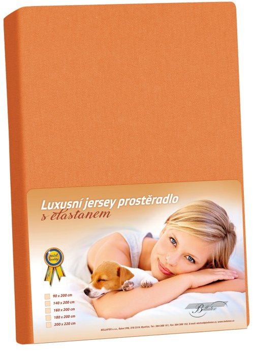 Bellatex KL1 Jersey + elasztán, 90 × 200 cm, 349 mandarin