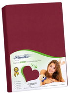 BELLATEX Jersey 160 × 200 cm, 020 vínové - Bedsheet