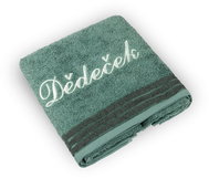 BELLATEX Terry towel 50×100cm Léga G/536 dark green with Grandad embroidery - Towel