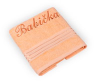 BELLATEX Terry towel 50×100cm Linie L/713 salmon with Babička embroidery - Towel