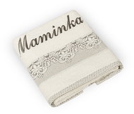 BELLATEX Froté towel 50×100 Orchidea 76/004 vanilla with Maminka embroidery - Towel