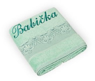 BELLATEX Froté ručník 50×100 Orchidea 76/051 light green towel with Grandma embroidery - Towel