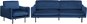 BELIANI, Modrá velúrová sedacia súprava pre 4 osoby VINTERBRO, 168688 - Sedacia súprava