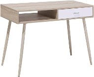 Light brown desk with white drawer DEORA, 118599 - Desk