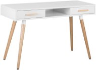 Písací stôl biely/prírodný 120 × 45 cm FRISCO, 121229 - Písací stôl