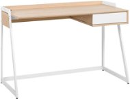 Písací stôl 120 × 60 cm biela/prírodná QUITO, 121779 - Písací stôl