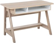 Písací stôl svetlé drevo/biela 110 × 60 cm JACKSON, 144756 - Písací stôl
