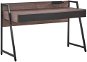 Dark wood table 120 x 50 cm 2 drawers HARWICH, 207352 - Desk