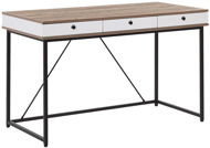 Light wood table with white drawer 120 x 60 cm 3 HINTON, 207353 - Desk