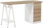 Písací stôl svetlé drevo s bielou 140 × 60 cm HEBER, 207876 - Písací stôl