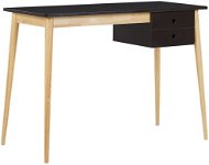 Písací stôl 106 × 48 cm čierny so svetlým drevom EBEME, 234320 - Písací stôl