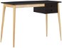 Písací stôl 106 × 48 cm čierny so svetlým drevom EBEME, 234320 - Písací stôl