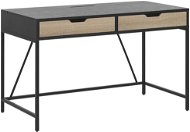 Writing desk 120 x 60 cm black with light wood JENA, 243338 - Desk