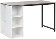 Písací stôl, tmavé drevo s bielou 120 × 60 cm DESE, 244328 - Písací stôl