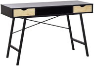 Writing desk 120 x 48 cm black with light wood CLARITA, 250268 - Writing Desk