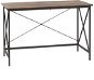Písací stôl 115 × 60 cm tmavé drevo/čierna FUTON, 310537 - Písací stôl