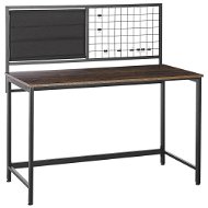 Kancelársky stôl 118 × 60 cm tmavé drevo/čierna VINCE, 311612 - Písací stôl
