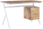 Desk with drawer 120 x 60 cm light wood / white ASHLAND, 319135 - Desk
