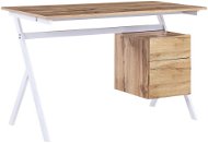 Písací stôl so zásuvkou 120 × 60 cm svetlé drevo/biela ASHLAND, 319135 - Písací stôl