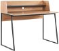 Desk with shelf 120 x 59 cm light wood / black GORUS, 319153 - Desk