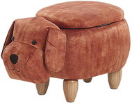 Brown velvet stool with storage space DOGGY, 231421 - Stool
