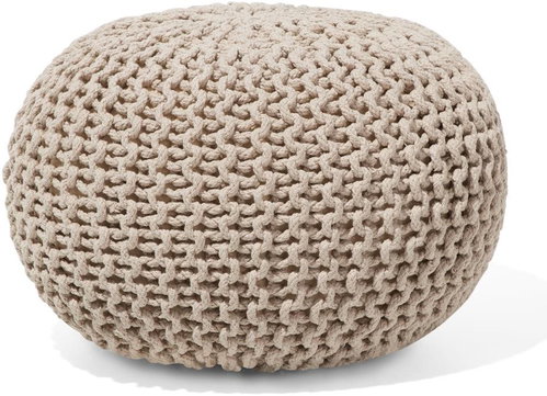 Kulatý béžový pouf 40x25 cm CONRAD, 58003 - Ottoman - Main image