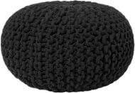 Kulatý černý pouf 40x25 cm CONRAD, 58005 - Taburet