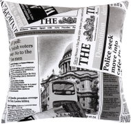 BELLATEX Cover EMA 45 × 45 cm 55/566 newspaper black and white - Pillowcase
