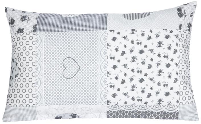Bellatex 90/108 párnahuzat, 50×70 cm, szíves patchwork
